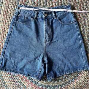 High waisted jean shorts
